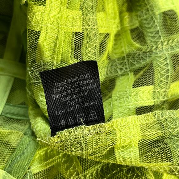 T&W Designs Blazer Jacket Womens M‎ Green Semi Sheer Floral Applique Art To Wear - Picture 7 of 9